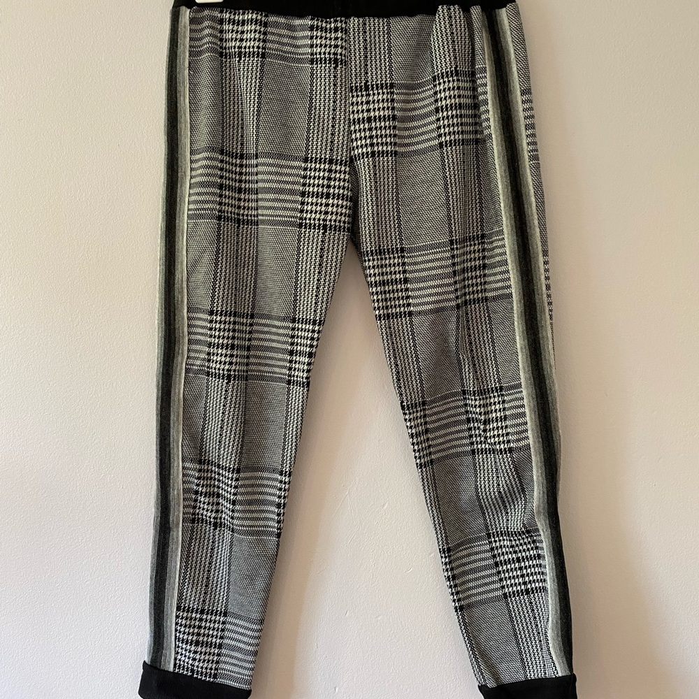 Vintage Havana Houndstooth Sweatpants with Stripes
